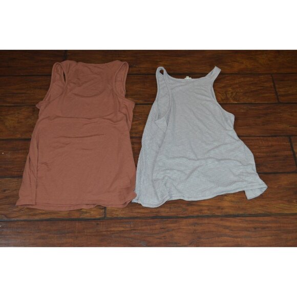 BKE Women’s Size Medium Tank Tops Lot of 2 Shirt Sleeveless Stretch Cotton Brown - Picture 2 of 7